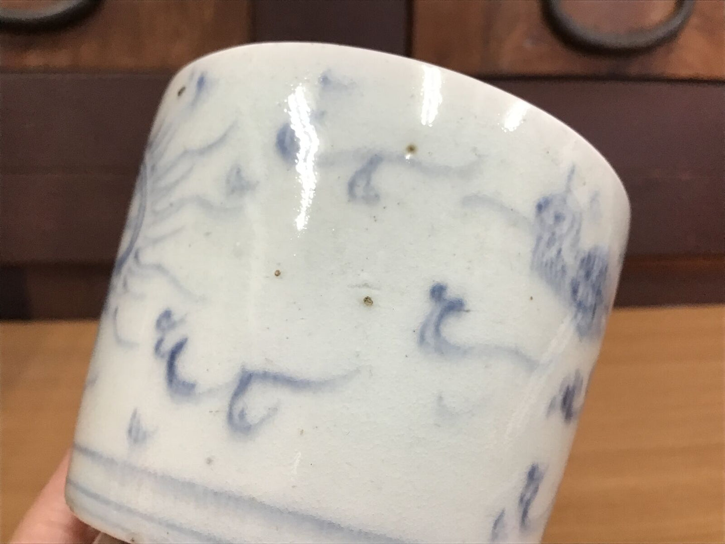 Y1001 CHAWAN Koimari Ko Imari dragon soba-choko cup antique bowl pottery Japan