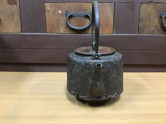 Y0430 TETSUBIN Kamashi tea pot maker Japanese Iron Tea Kettle Teapot antique