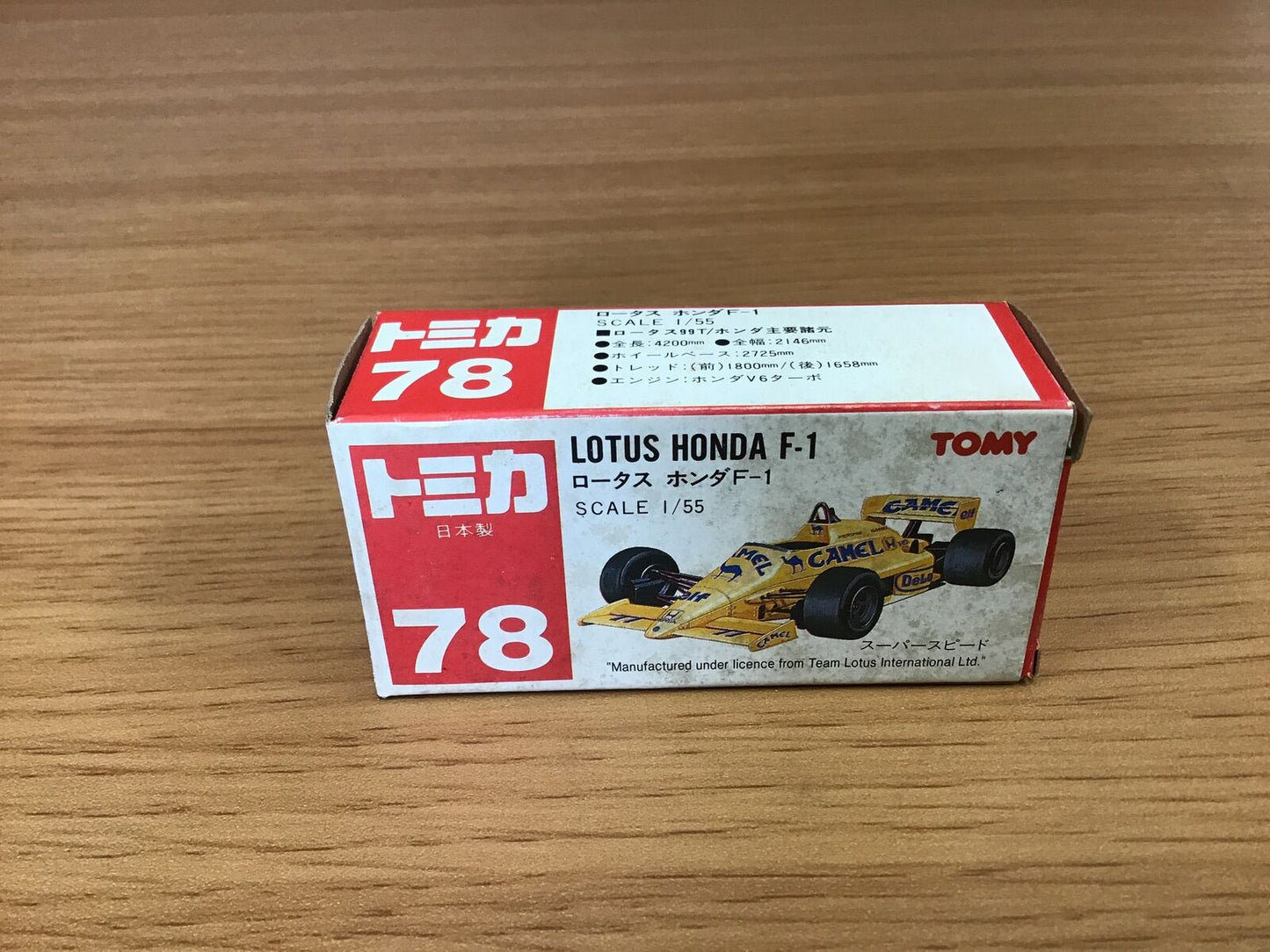 Y0115 TOMICA Lotus Honda F-1 red box TAKARA TOMY vintage mini car from Japan