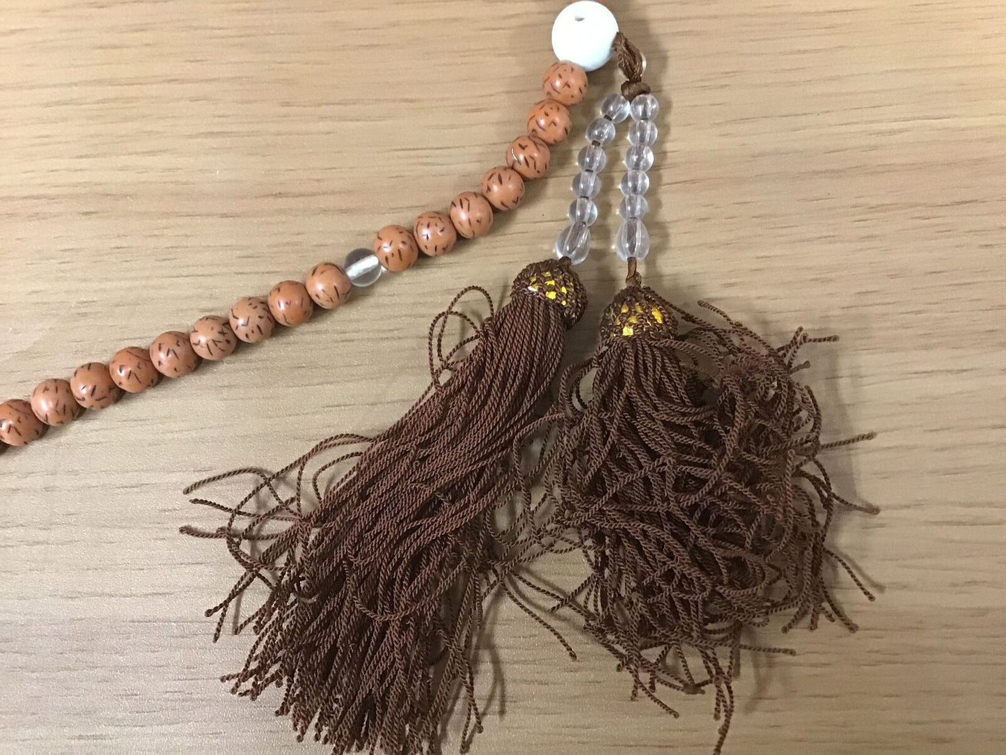 Y0455 JUZU Nuts rosary amulet collectible Japanese Buddhist Prayer Beads