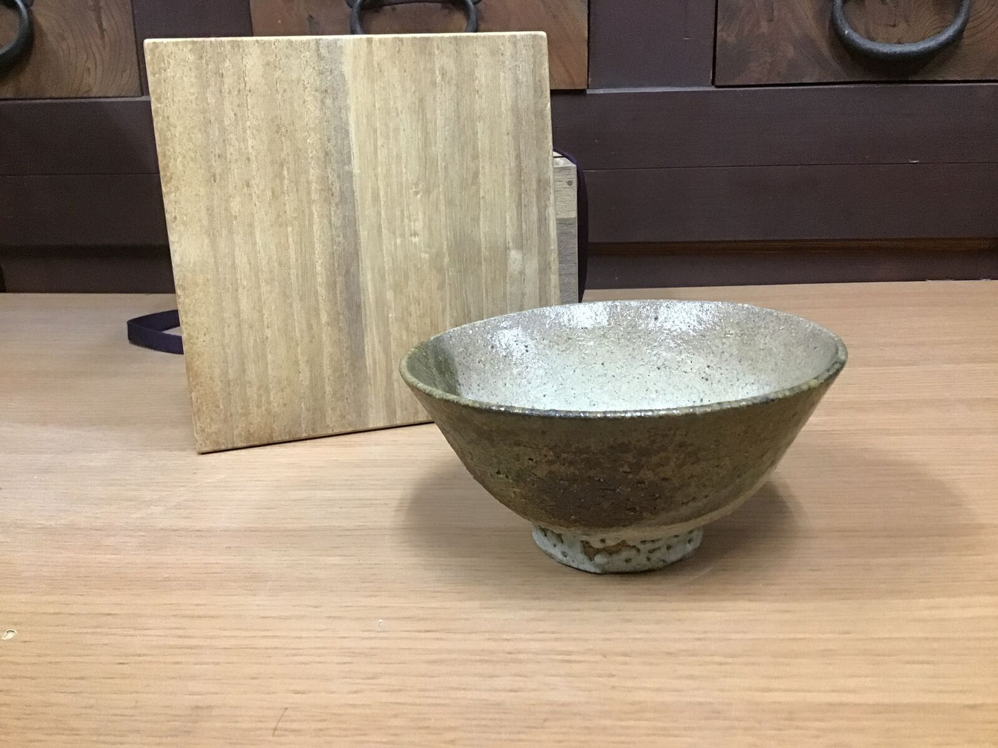 Y0733 CHAWAN Kourai box leaflet Japanese Tea Ceremony bowl pottery Japan