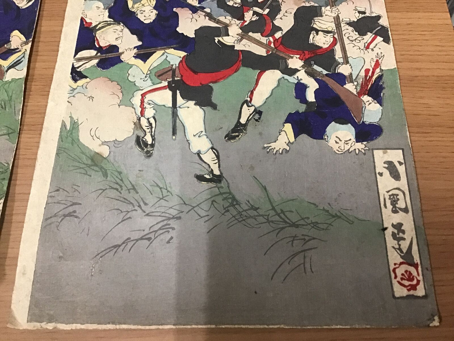 Y0813 PAINTING Woodblock print Set of 3 Pyeongchang Victory Japanese antique