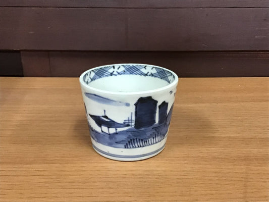 Y1000 CHAWAN Koimari Ko Imari underglaze blue soba-choko cup bowl pottery Japan