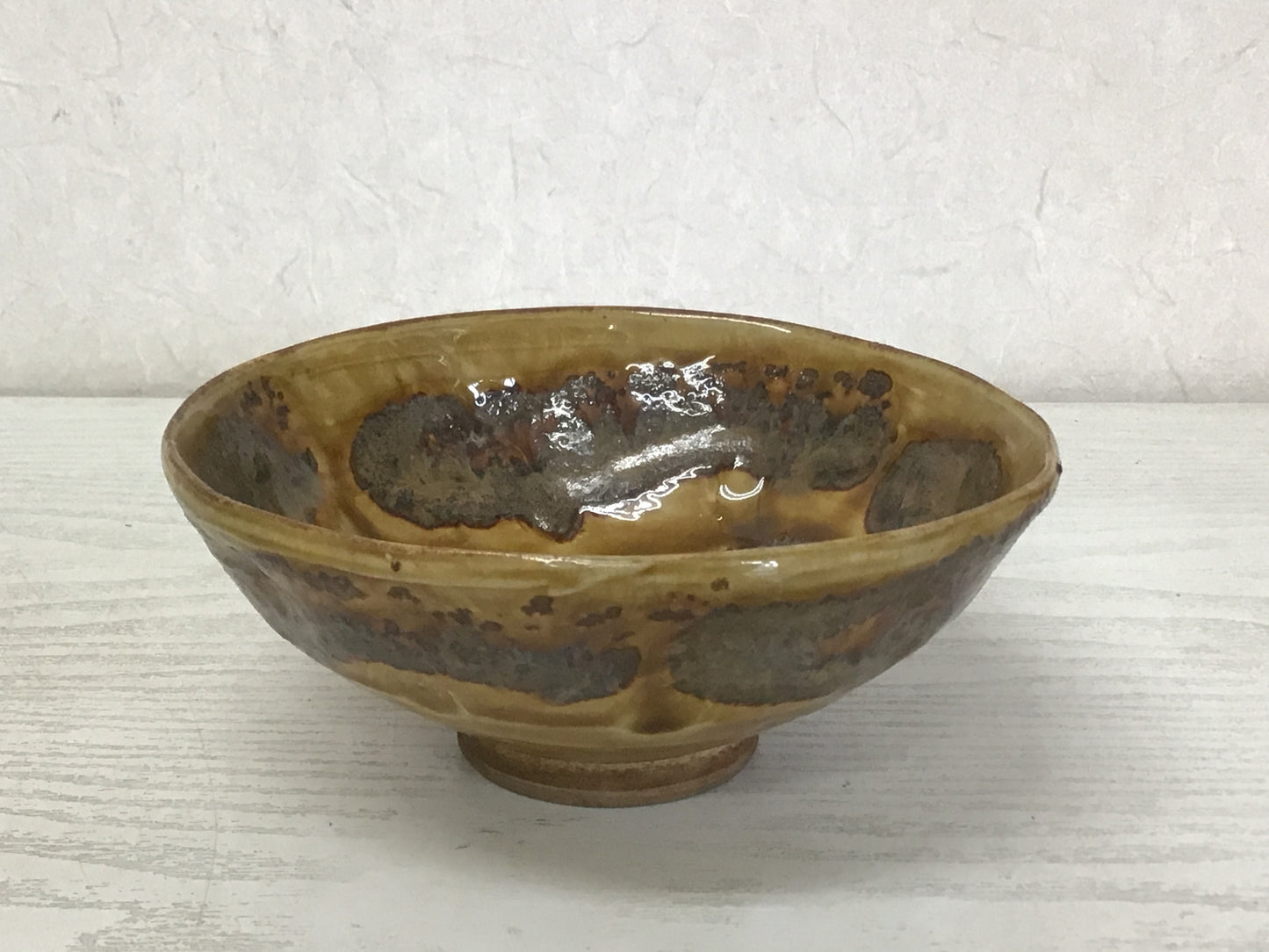 Y1270 CHAWAN Seto-ware signed Japanese Tea Ceremony bowl pottery Japan