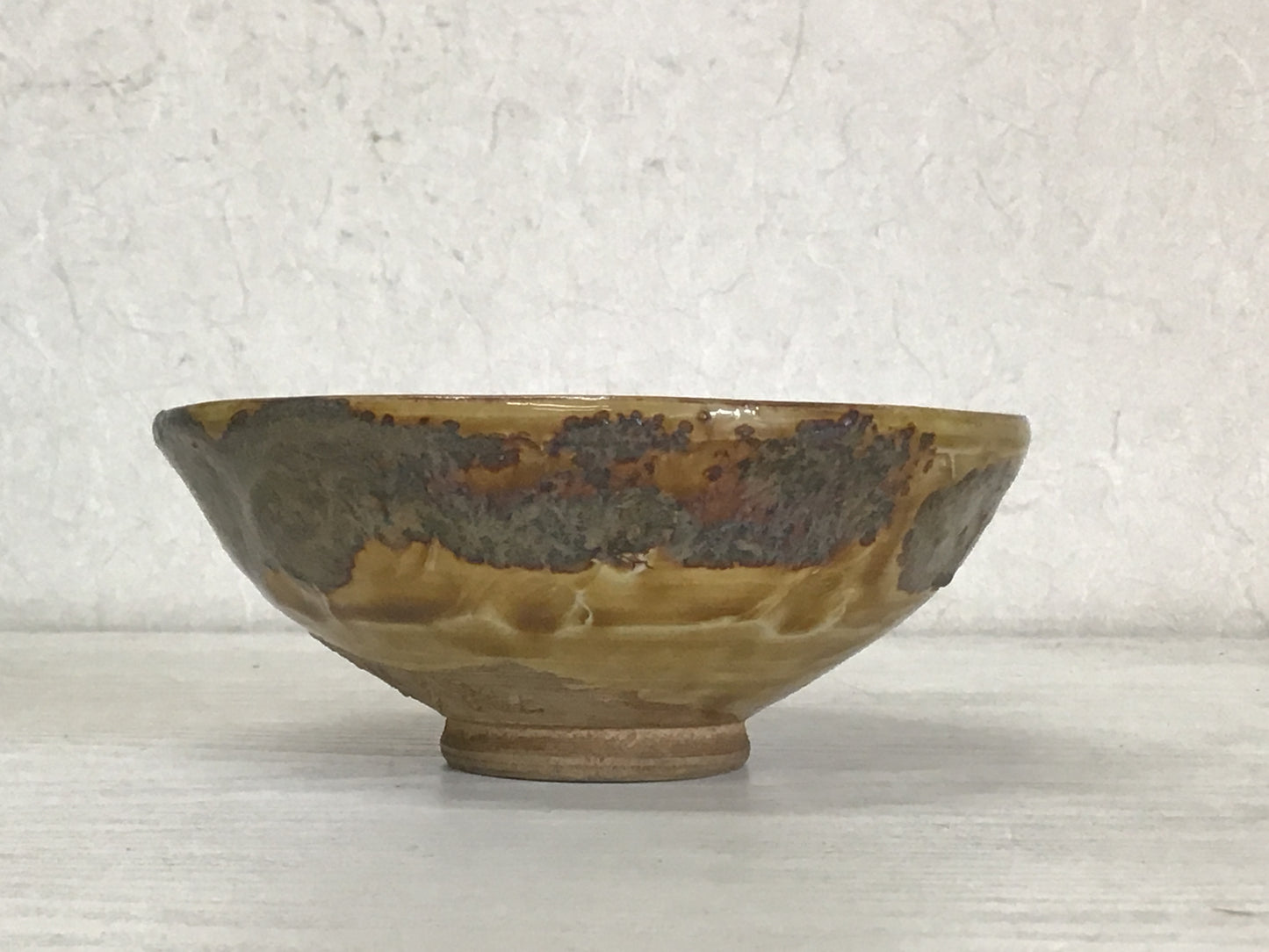 Y1270 CHAWAN Seto-ware signed Japanese Tea Ceremony bowl pottery Japan