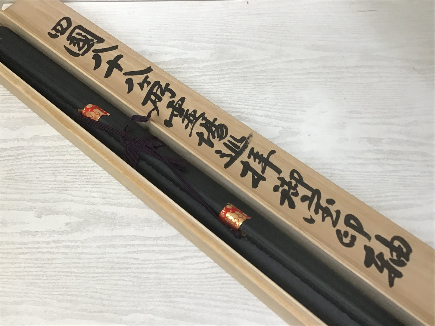 Y1351 KAKEJIKU Calligraphy Red Seal box 188x73cm Japanese hanging scroll