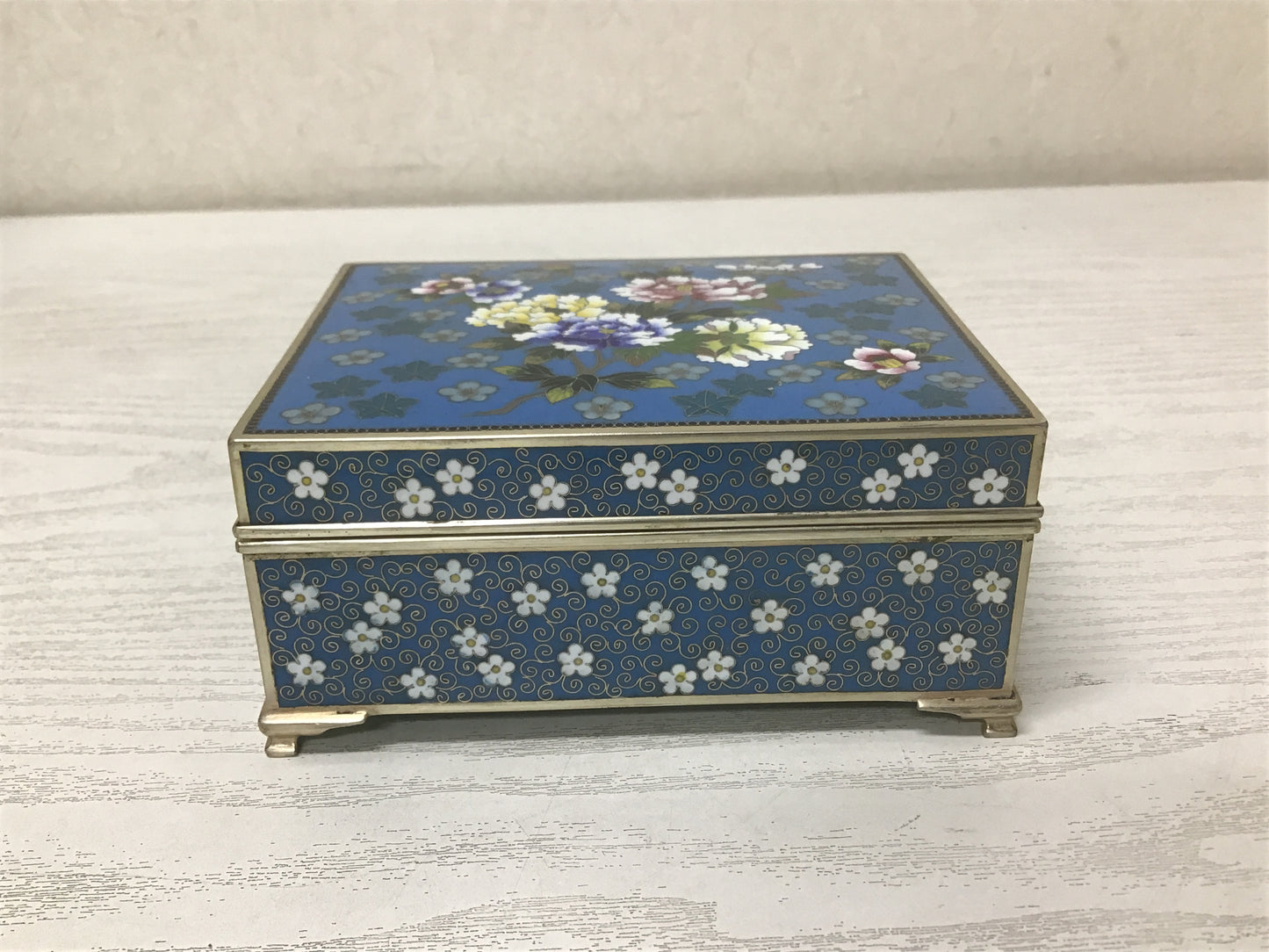 Y1399 BOX cloisonne ware box home decor interior Japanese antique Japan storage