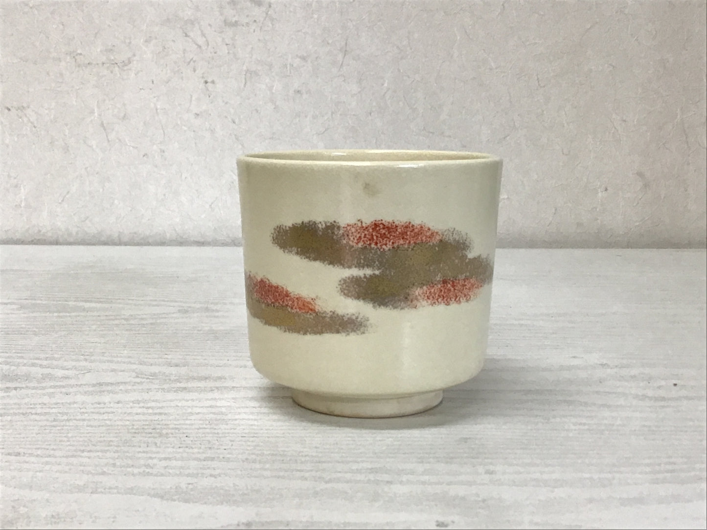 Y1467 CHAWAN Kyo-ware signed box Japanese bowl pottery Japan tea ceremony