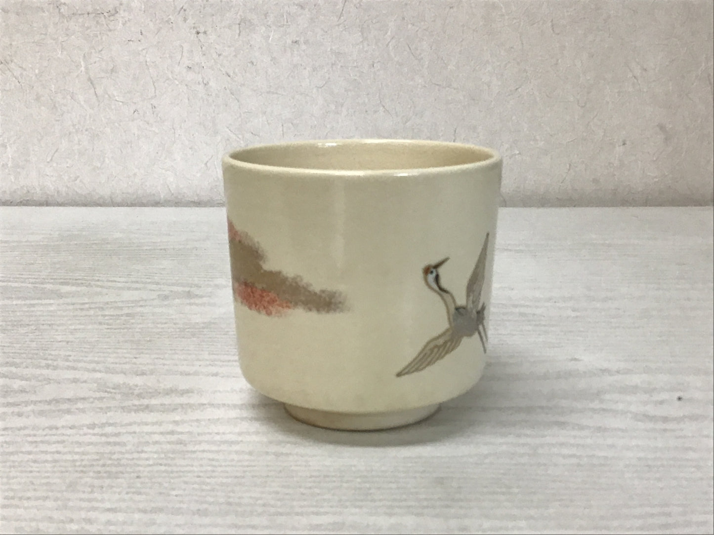 Y1467 CHAWAN Kyo-ware signed box Japanese bowl pottery Japan tea ceremony