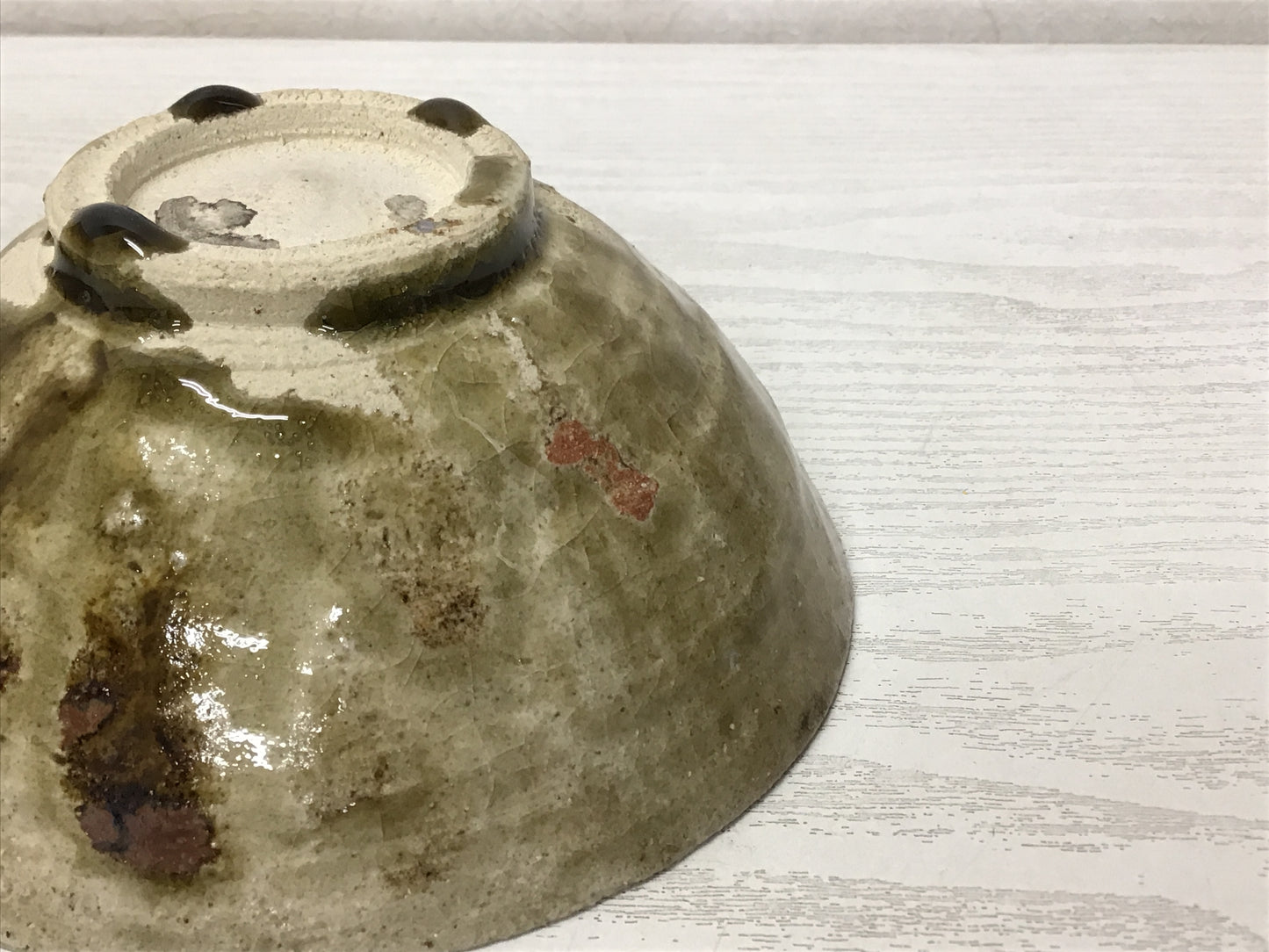 Y1583 CHAWAN Seto-ware signed box Japanese bowl pottery Japan tea ceremony