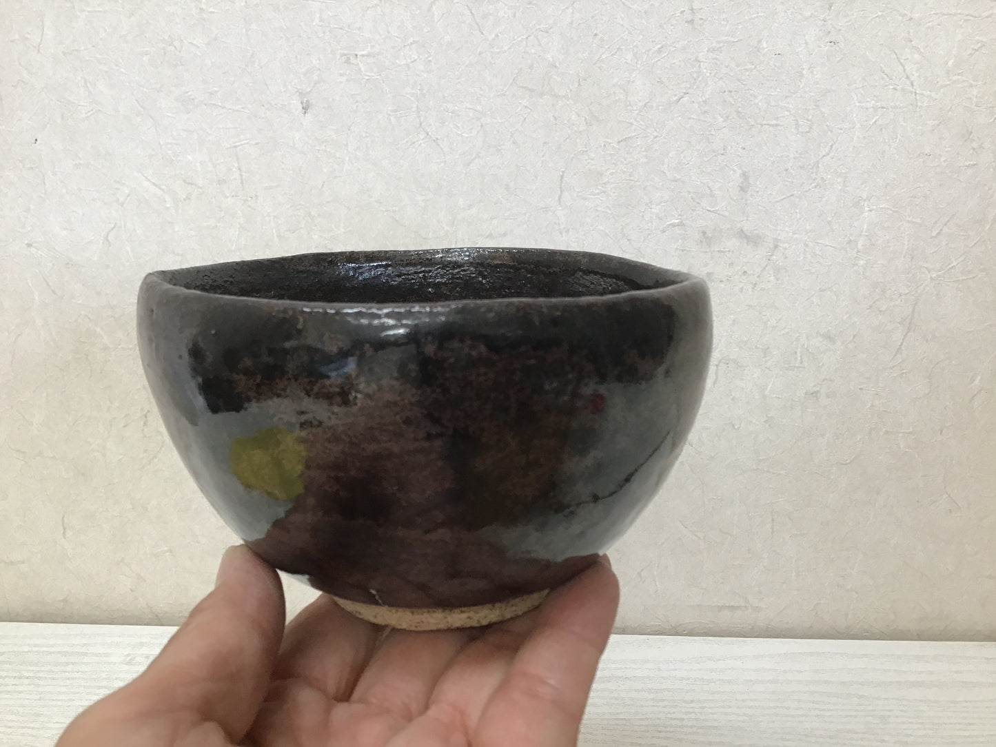 Y1640 CHAWAN Seto-ware signed box Japanese bowl pottery Japan tea ceremony