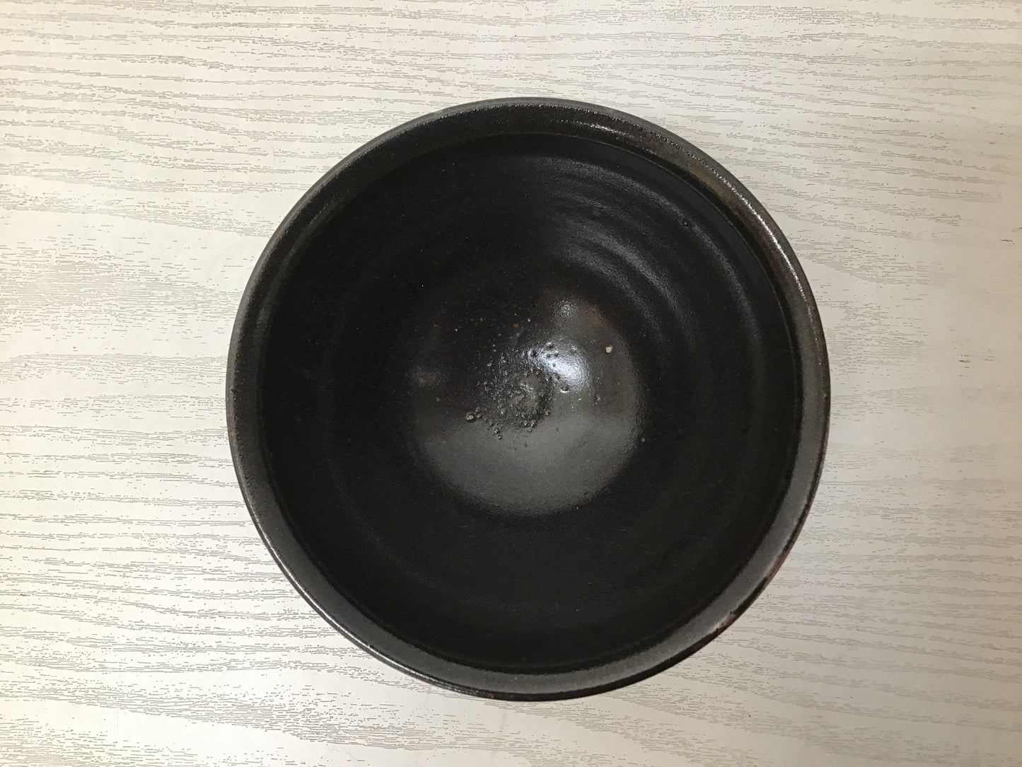 Y1680 CHAWAN Tenmoku signed box Japanese bowl pottery Japan tea ceremony