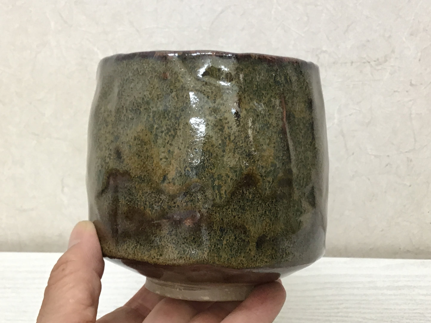 Y1756 CHAWAN Seto-ware Shunbu signed box Japanese bowl pottery tea ceremony