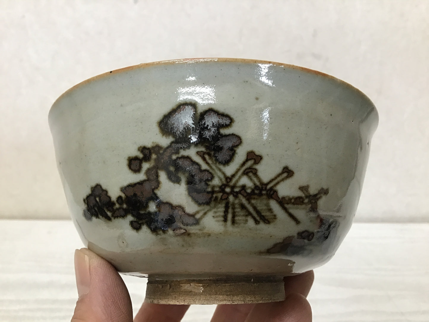 Y1836 CHAWAN Yosamu-ware signed box Japanese bowl pottery Japan tea ceremony