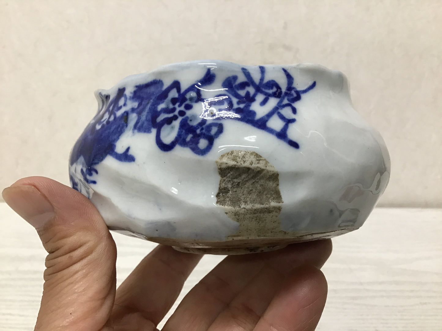 Y1843 CHAWAN Seto-ware signed box Japanese bowl pottery Japan tea ceremony