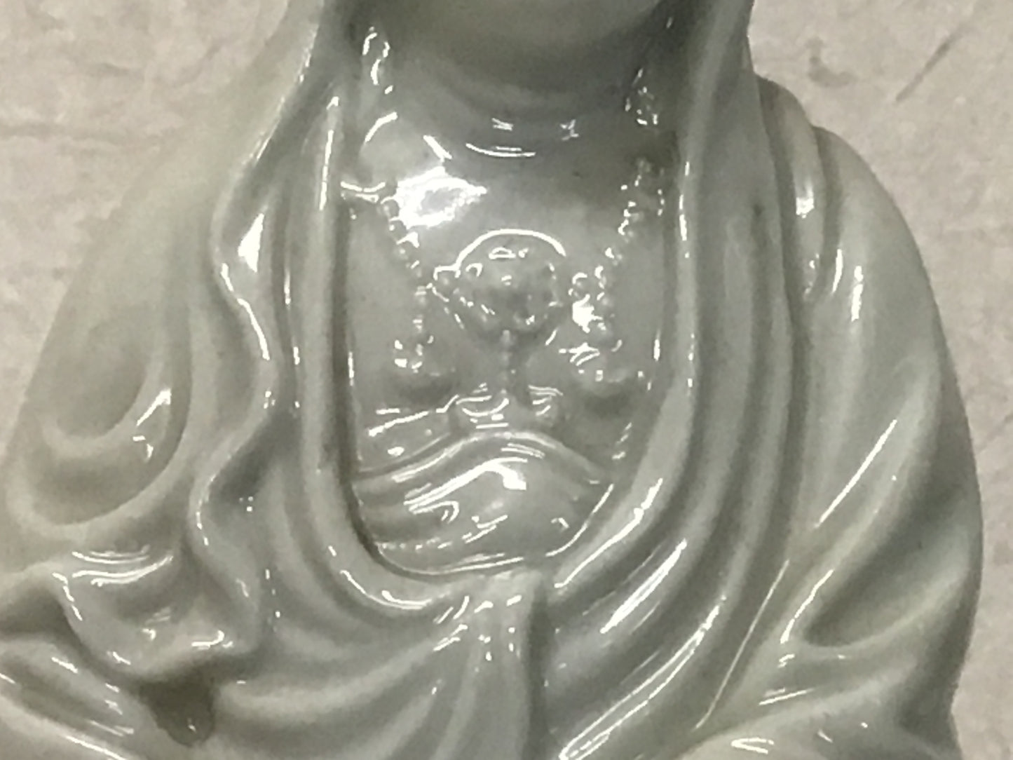 Y1855 STATUE White porcelain Buddha figure Japanese Buddhist art antique