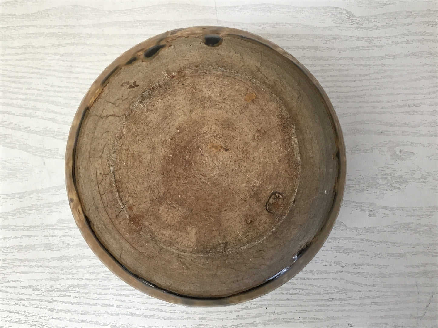 Y1910 MIZUSASHI Seto-ware water pot jar signed box Japanese Tea Ceremony antique