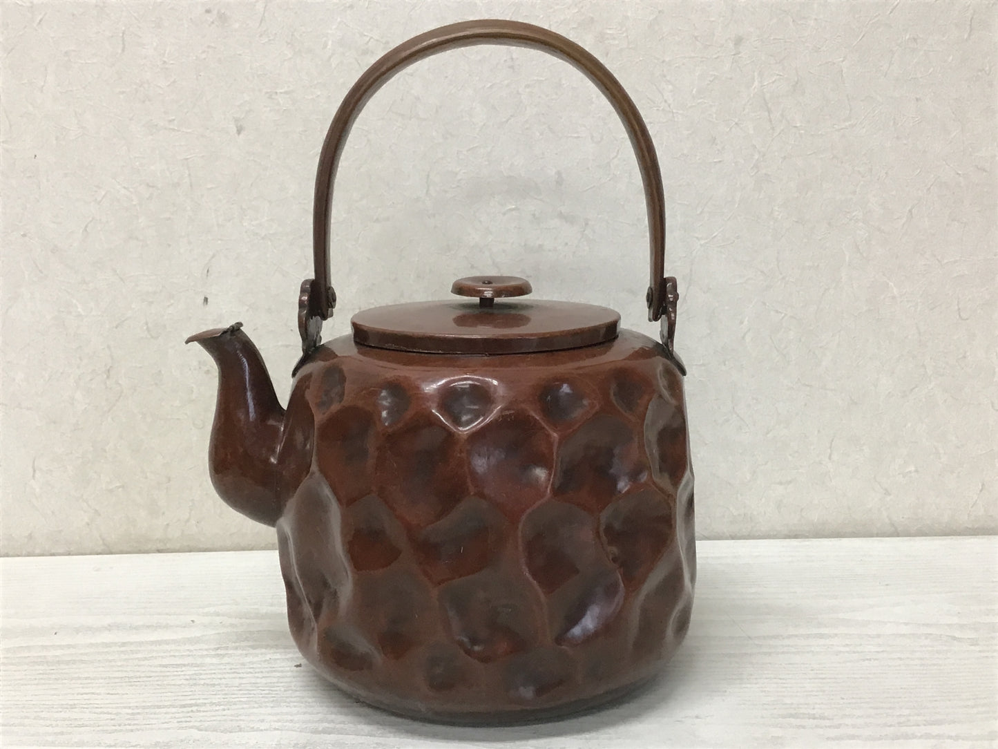 Y1934 TEA POT Copper Kettle uneven Japanese Tea Ceremony antique teapot Japan