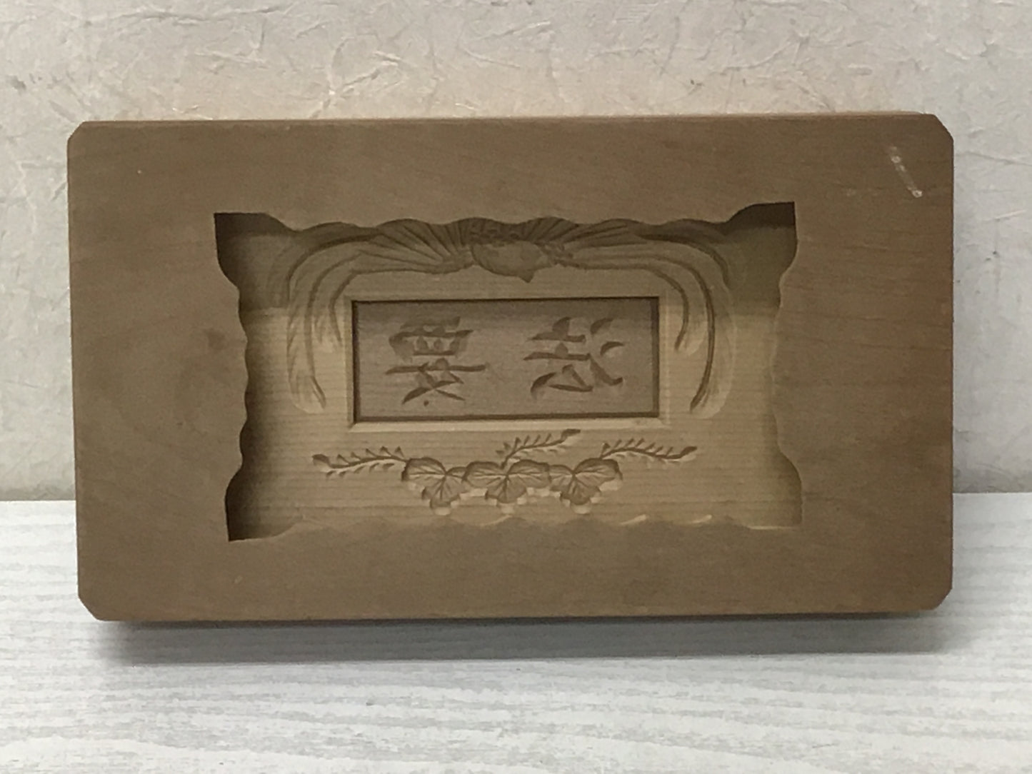 Y1959 KASHIGATA Buddhist memorial service Japanese Wooden Pastry Mold wagashi