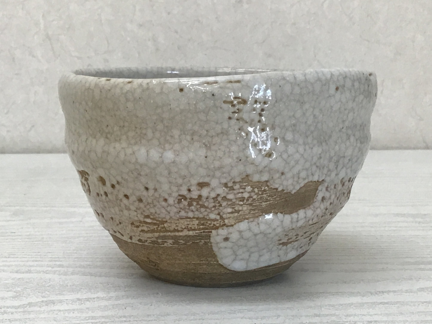 Y2013 CHAWAN Shino-ware signed box Japanese bowl pottery tea ceremony