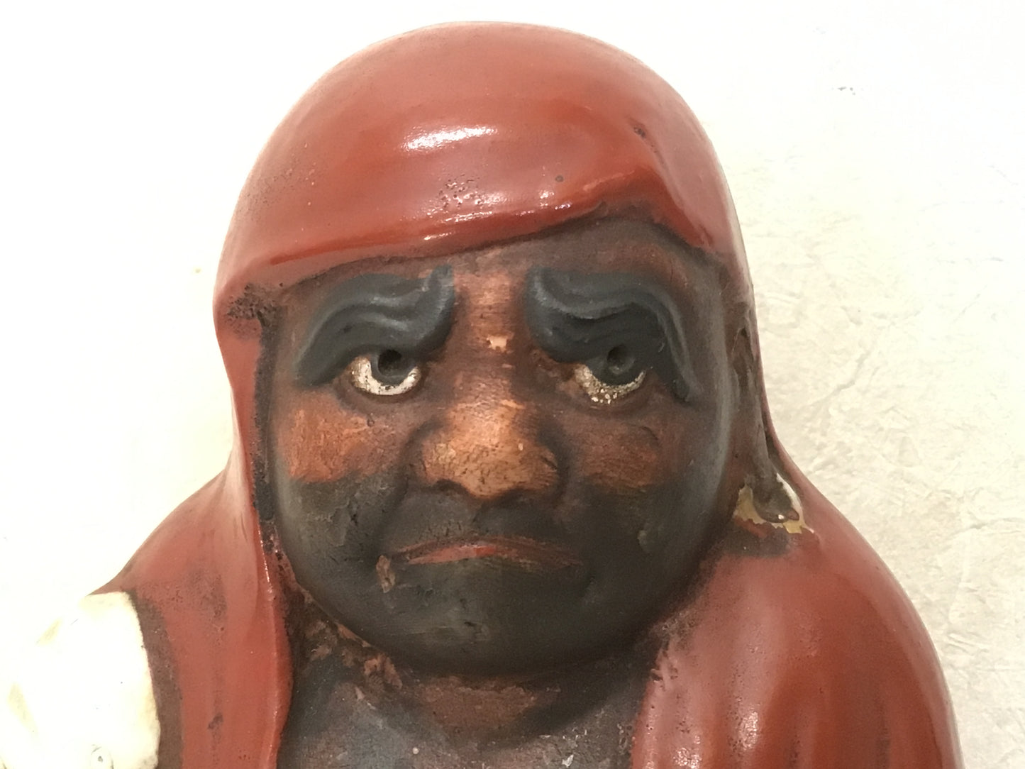 Y2056 OKIMONO Kutani-ware Daruma figure figurine Japan antique home decor