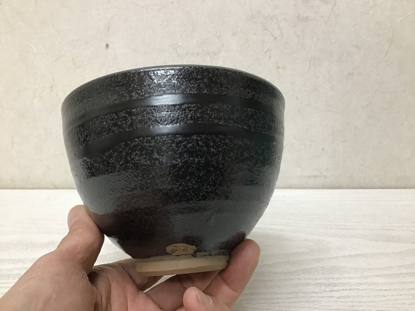 Y2145 CHAWAN Seto-ware signed box Japan pottery antique tea ceremony