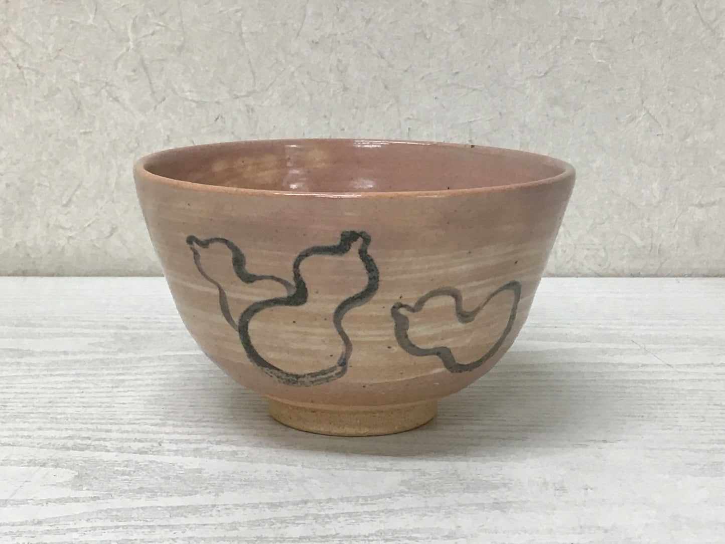 Y2151 CHAWAN Hagi-ware signed box Japan pottery antique tea ceremony