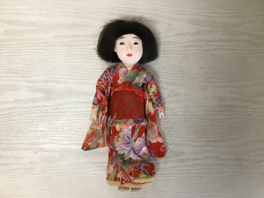 Y2221 NINGYO Ichimatsu Doll girl signed Iwatsuki Japanese vintage antique figure