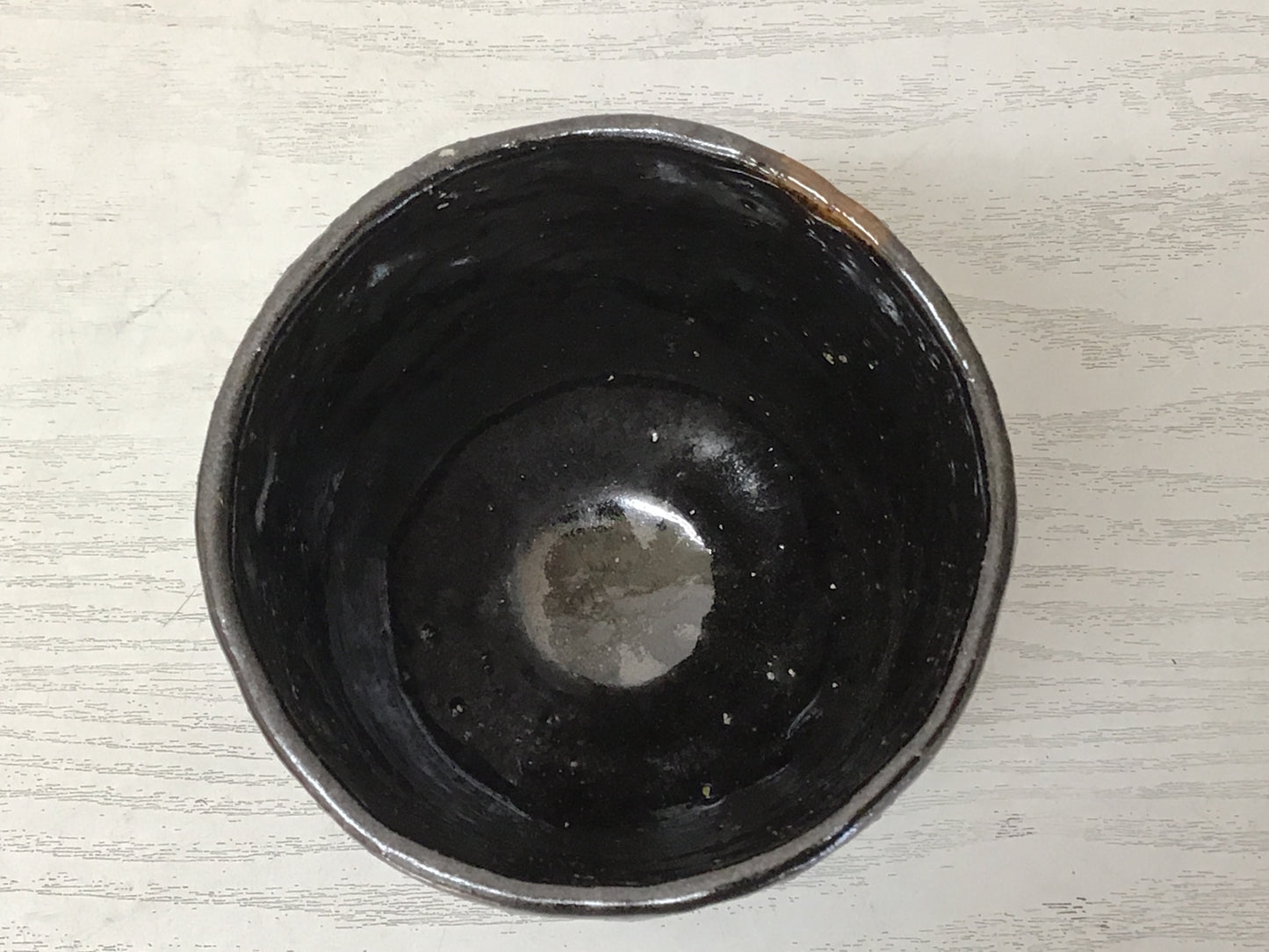 Y2236 CHAWAN Seto-ware black signed box Japan pottery antique tea ceremony bowl