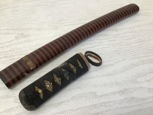 Y2280 TSUKA Japanese sword accouterment set Koshirae tsuba antique Katana