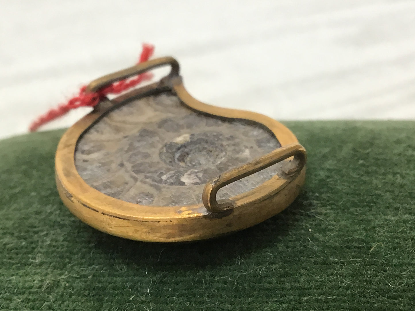 Y2298 OBIDOME Sash Clip brooch Ammonite box Japanese Kimono vintage antique