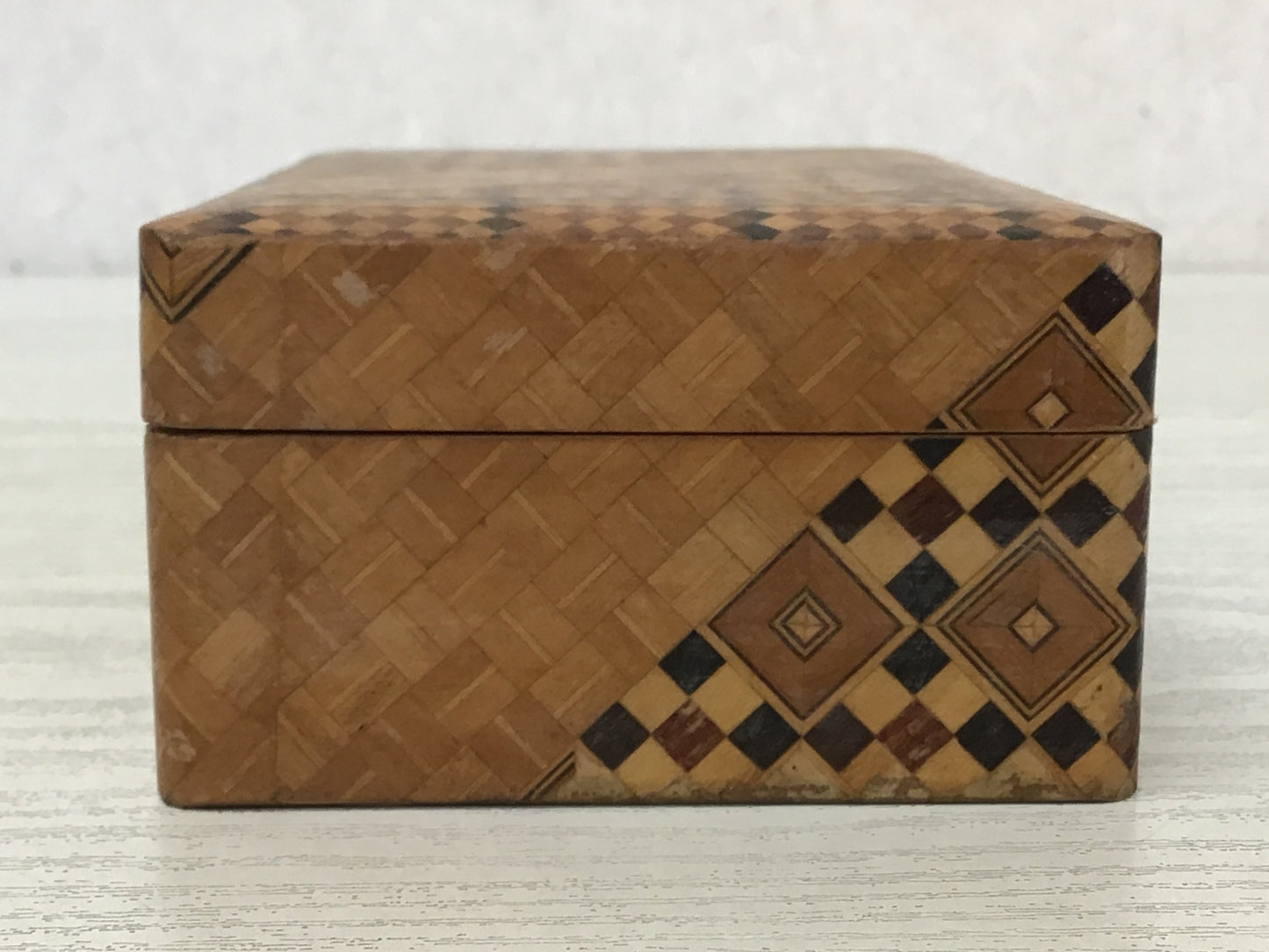 Y2334 BOX Hakone woodwork accessory case storage interior Japan antique vintage