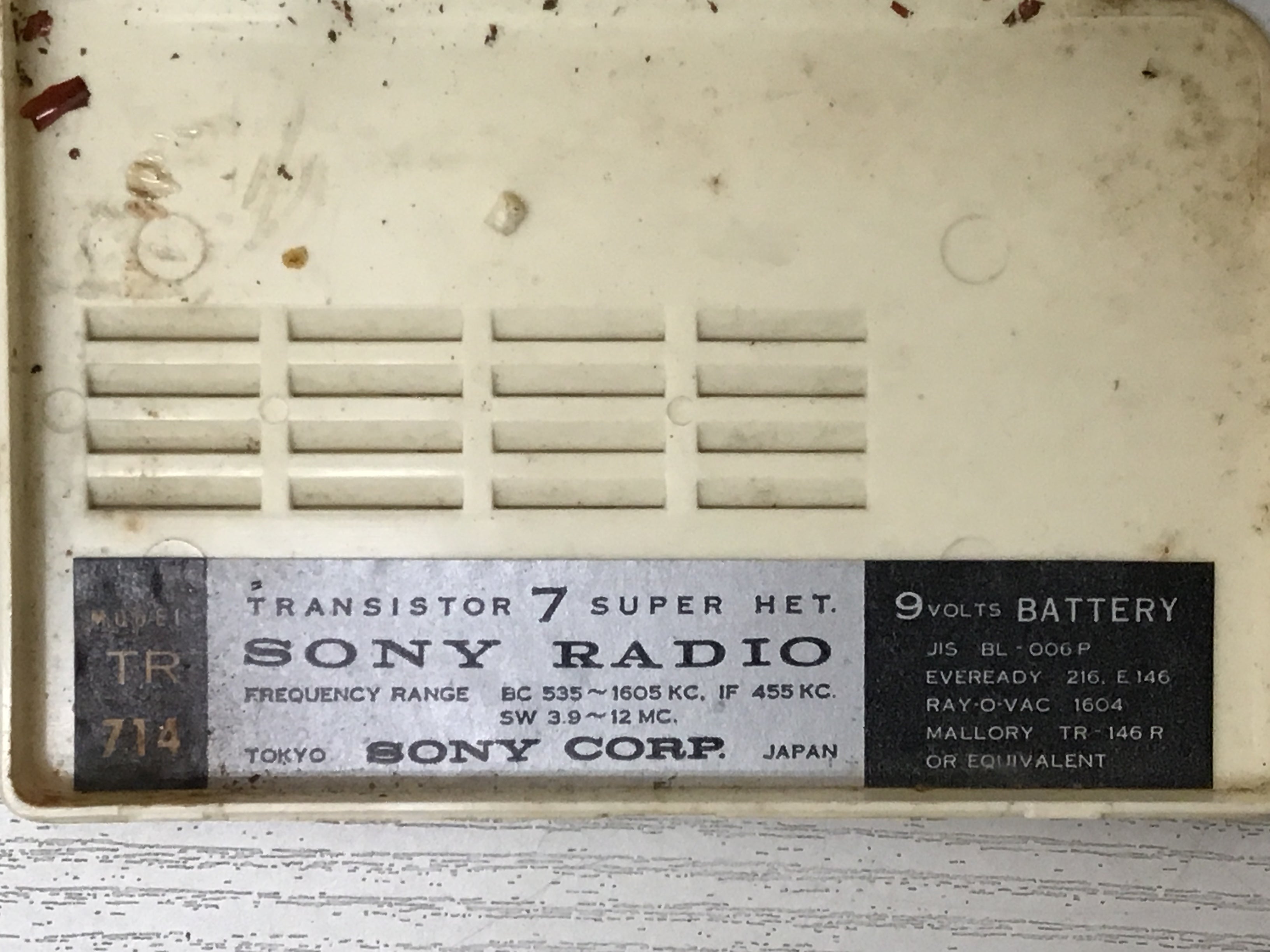 Y2339 RADIO SONY TR-714 transistor portable Japan antique vintage musi –  Hareitiba Japanese Antique