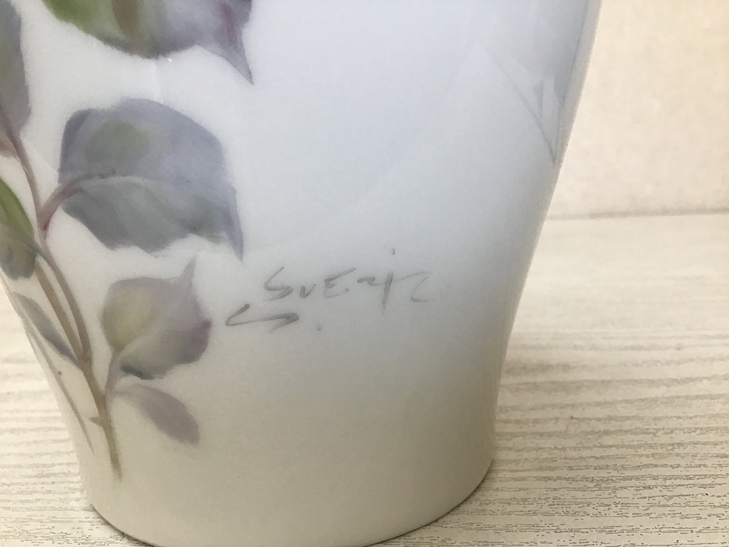 Y2380 FLOWER VASE Noritake rose Japan antique ikebana home decor interior