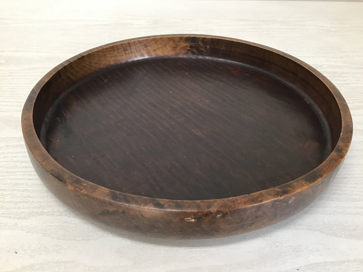 Y2387 TRAY Wooden round OBON OZEN tableware kitchen Japan antique vintage