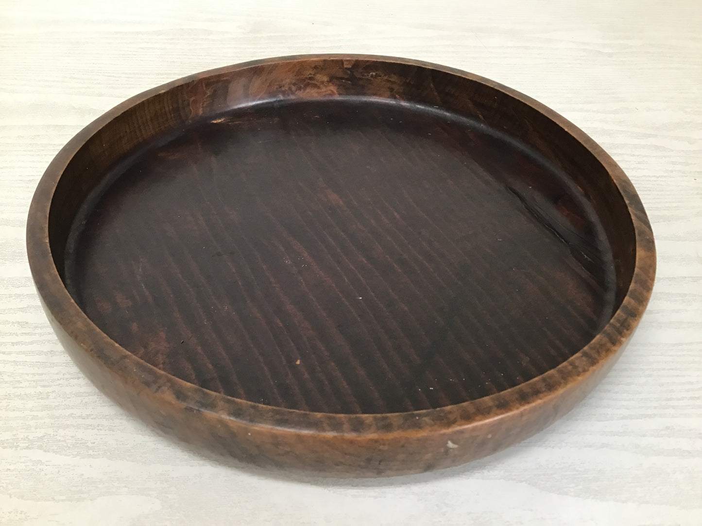 Y2387 TRAY Wooden round OBON OZEN tableware kitchen Japan antique vintage