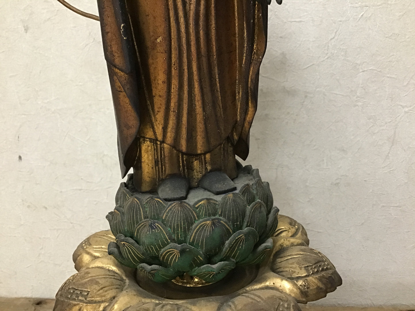 Y2396 STATUE Amida Nyorai Amithaba vintage figure Japan antique interior decor