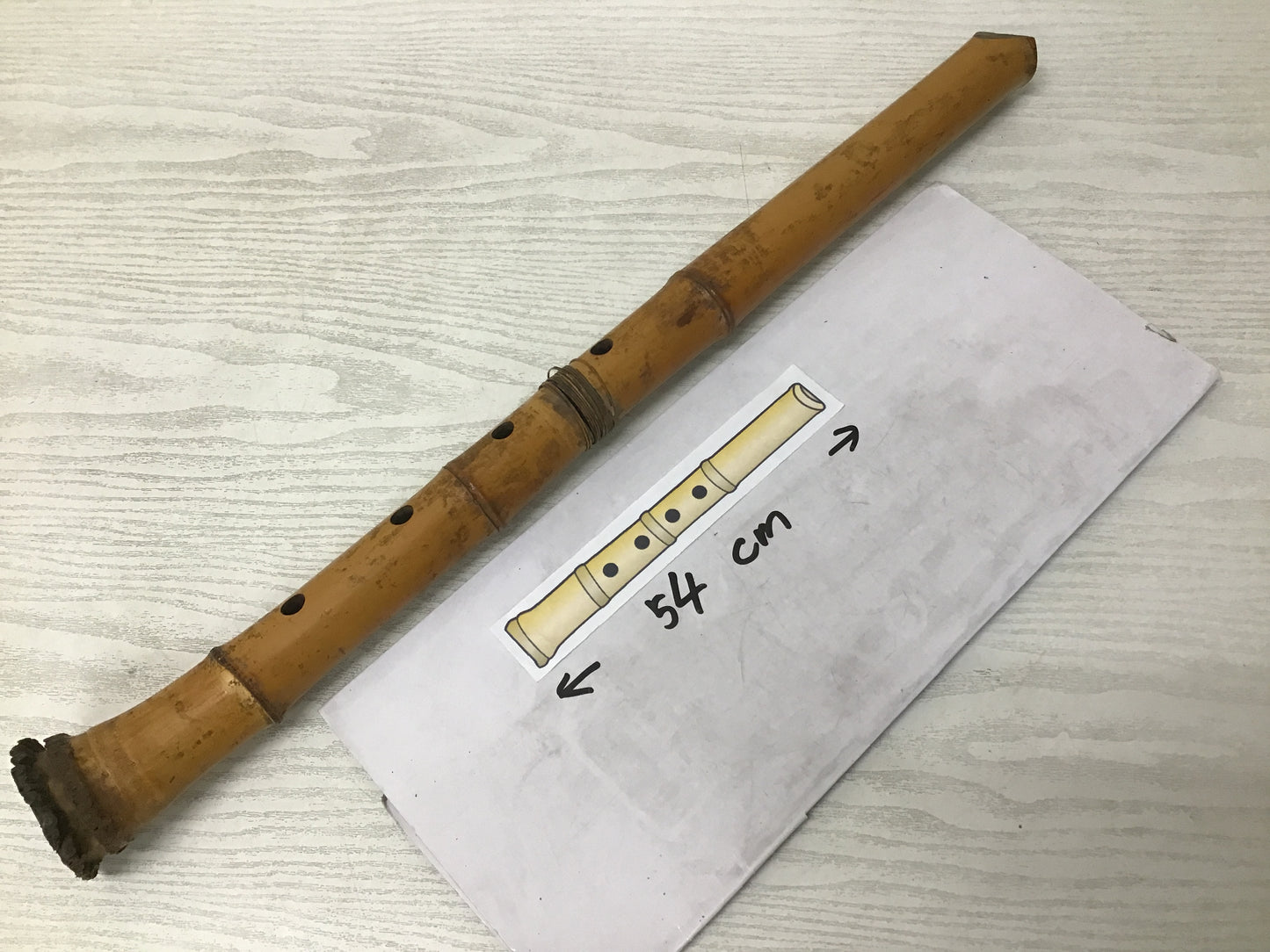 Y2417 SHAKUHACHI Bamboo Flute signed Tozan style Japanese Traditional vintage