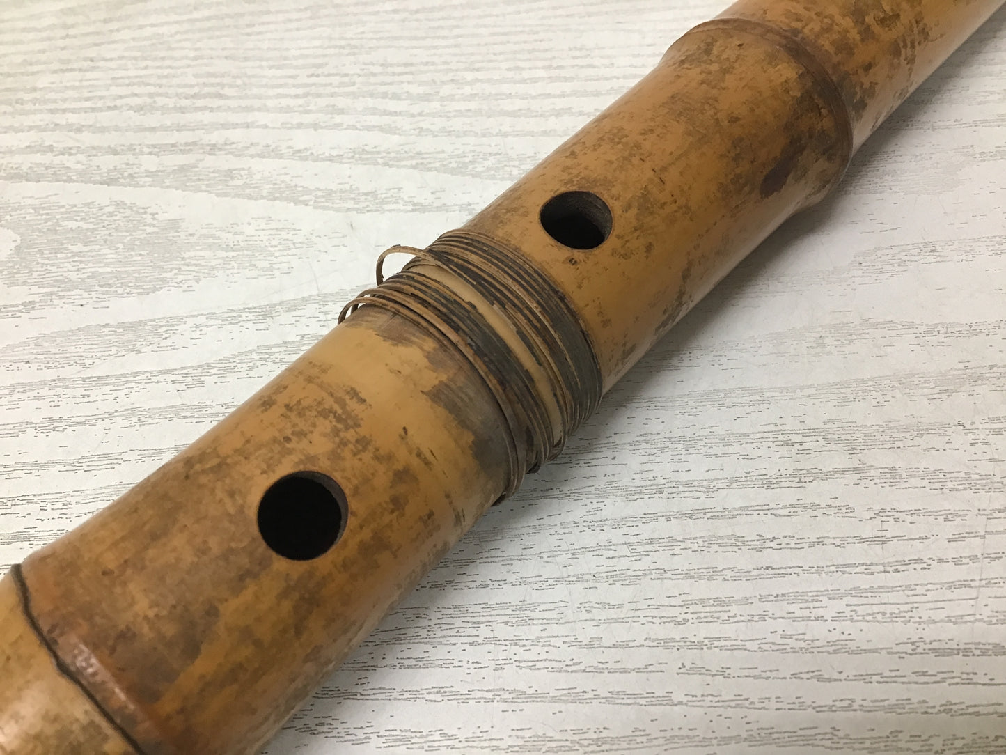 Y2417 SHAKUHACHI Bamboo Flute signed Tozan style Japanese Traditional vintage