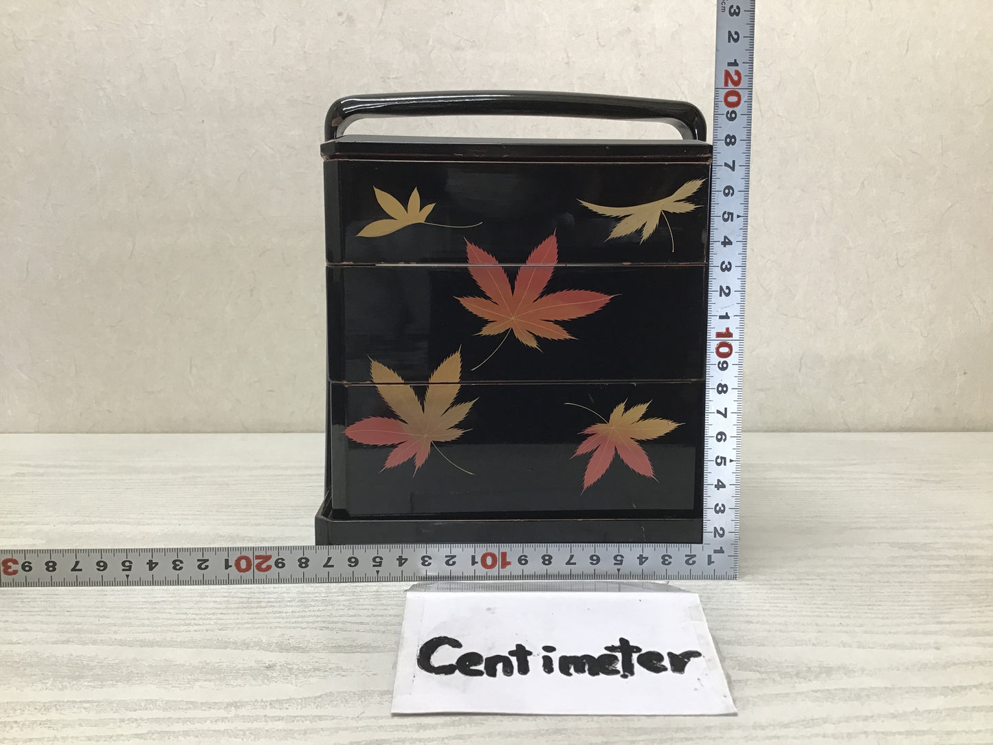 Y2507 BOX Lacquered autumn leaves Makie lacquer Japanese antique Japan vintage