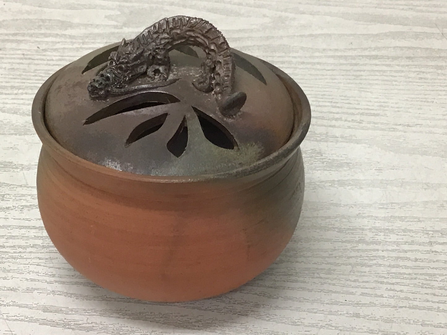Y2546 KOURO Bizen-ware signed Japan antique Incense Burner fragrance aroma