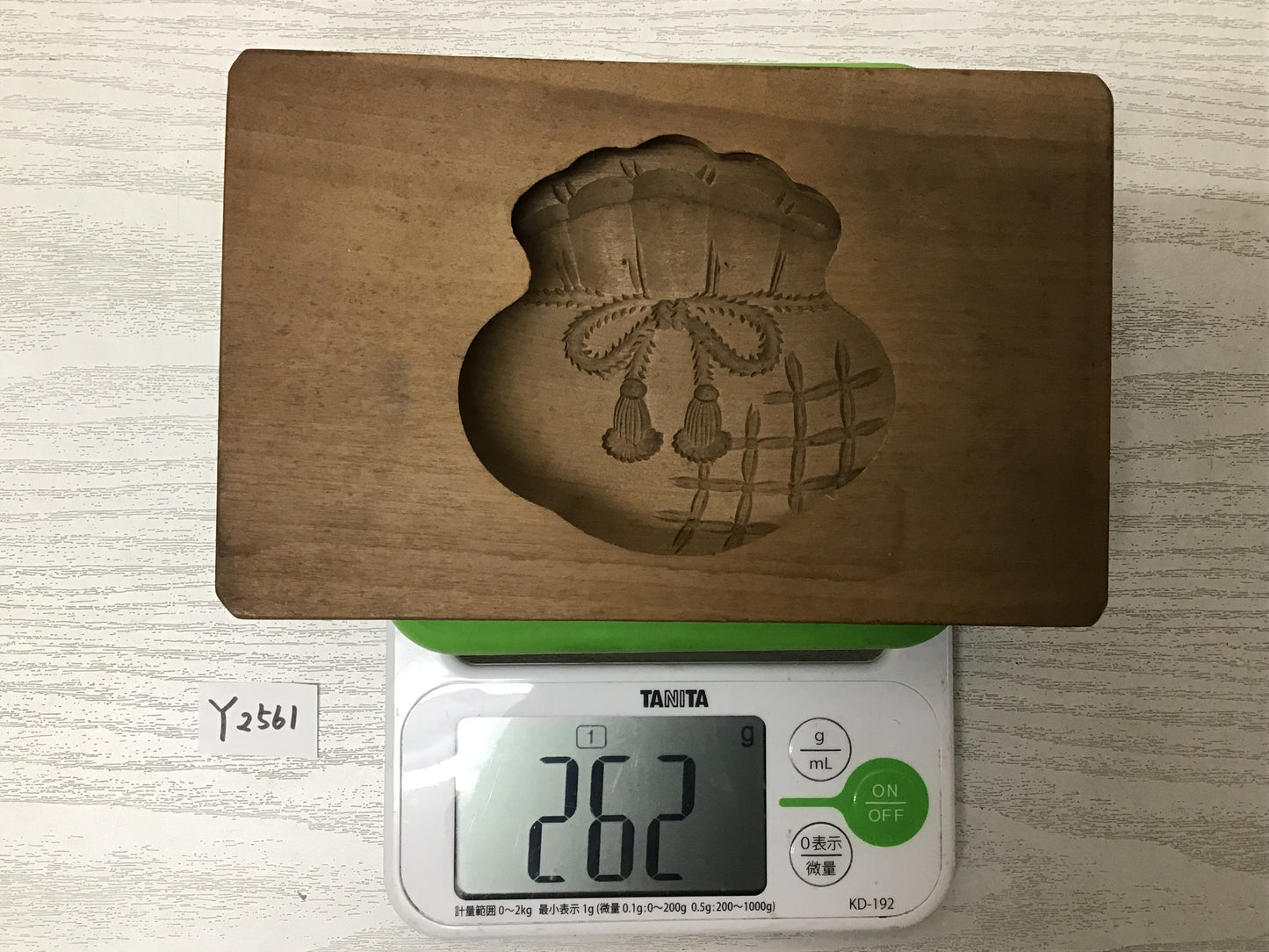 Y2561 KASHIGATA Drawstring Bag pattern Japan vintage Wooden Pastry Mold wagashi