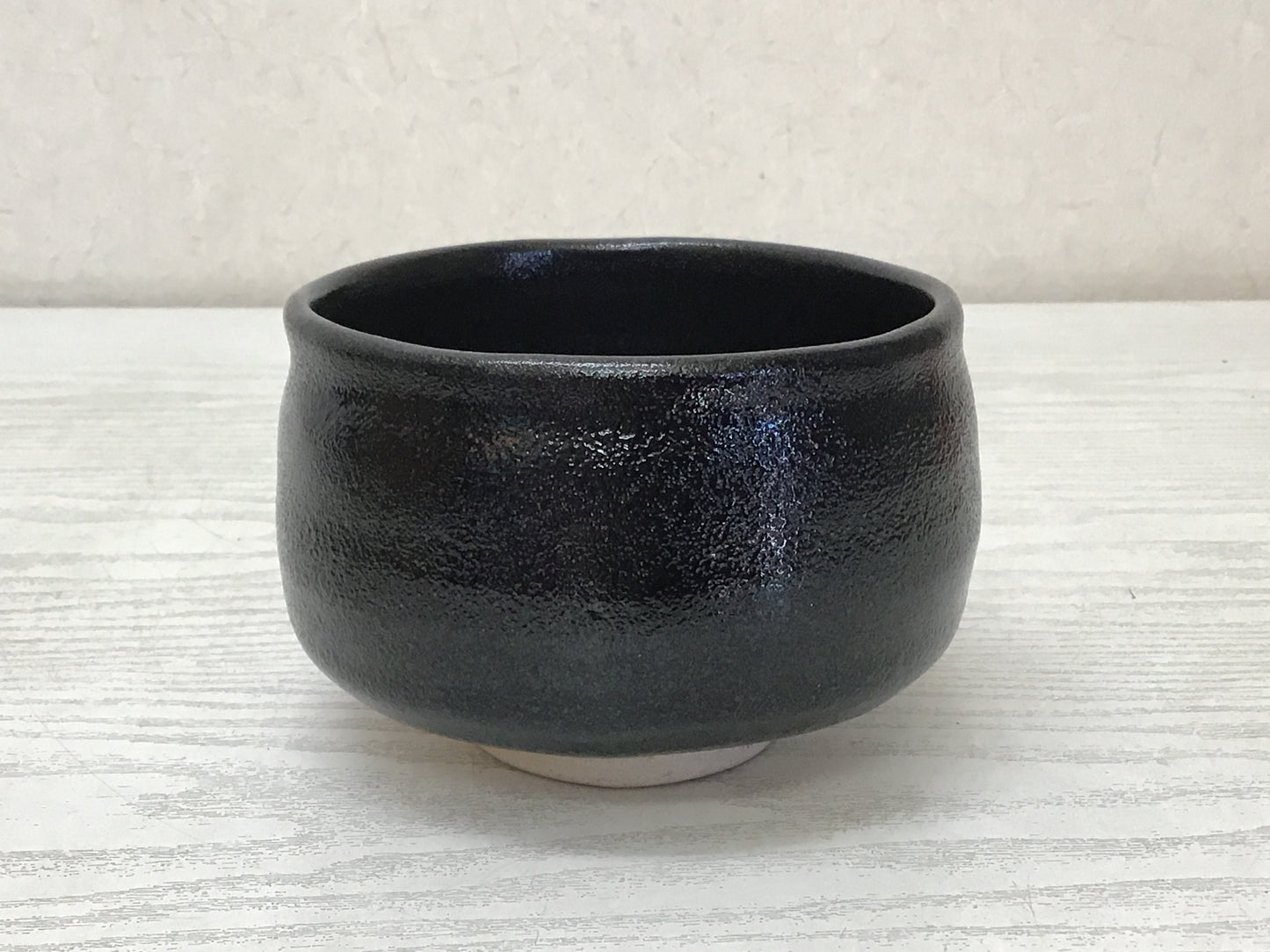 Y2573 CHAWAN Seto-ware Black signed box Japan tea ceremony antique pottery