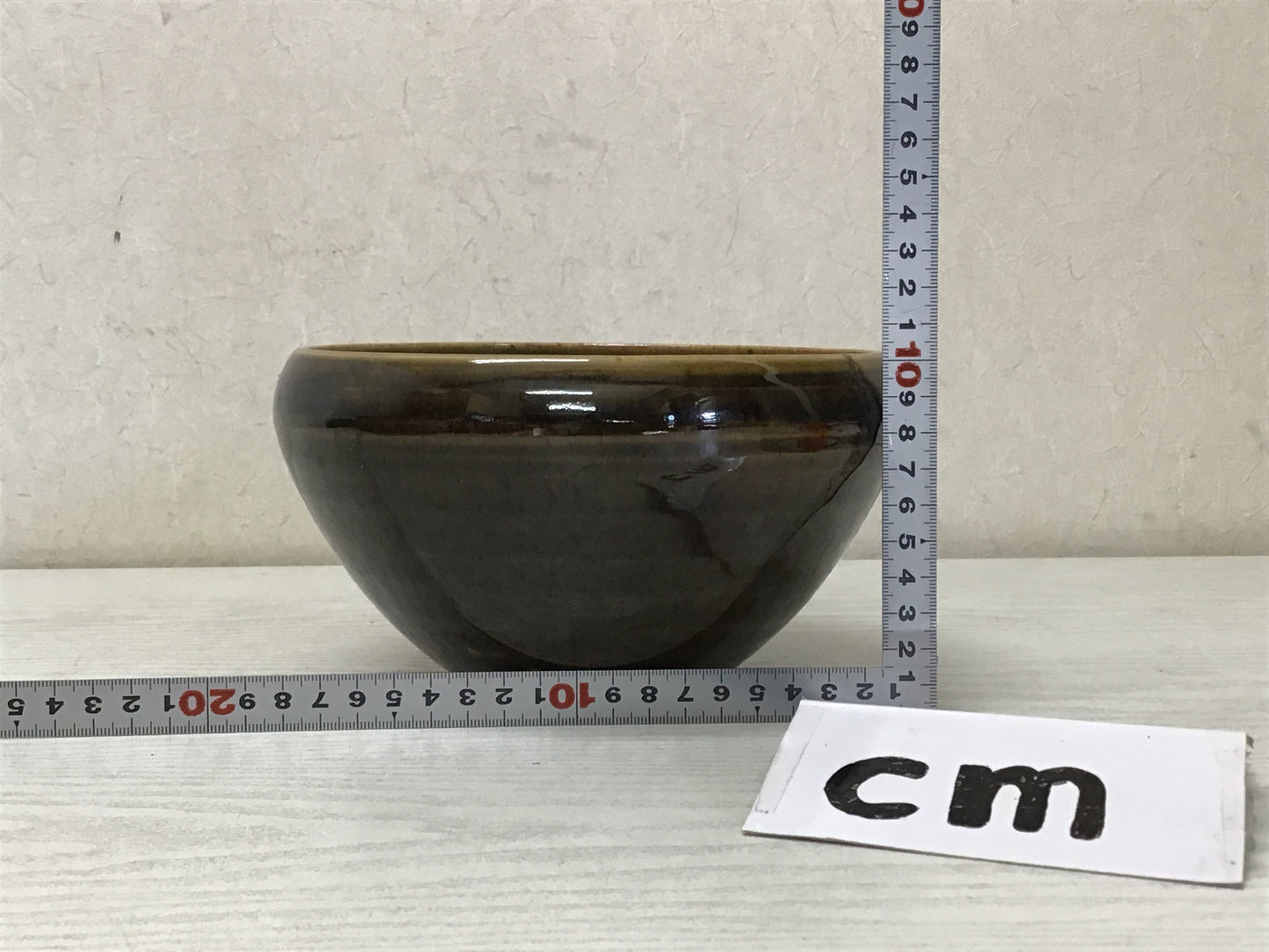 Y2577 CHAWAN Mino-ware signed box confectionery Japan tea ceremony bowl pottery