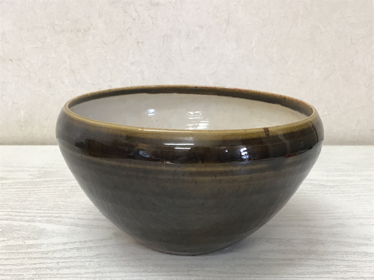 Y2577 CHAWAN Mino-ware signed box confectionery Japan tea ceremony bowl pottery