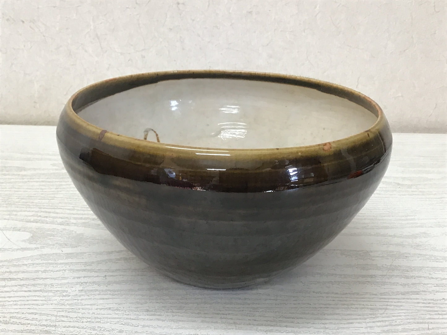 Y2577 CHAWAN Mino-ware signed box confectionery Japan tea ceremony bowl pottery