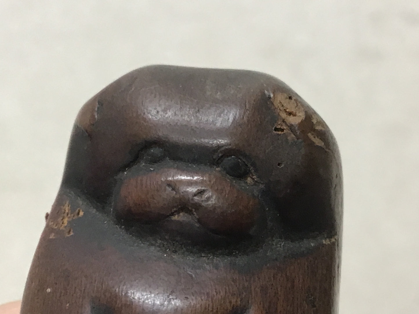 Y2625 NETSUKE Dog animal figure Japanese Traditional Antique accessory vintage