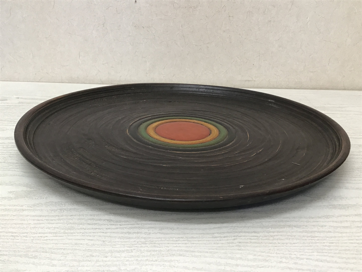 Y2645 TRAY Wooden OBON OZEN server Koma lacquerware Japan antique tableware