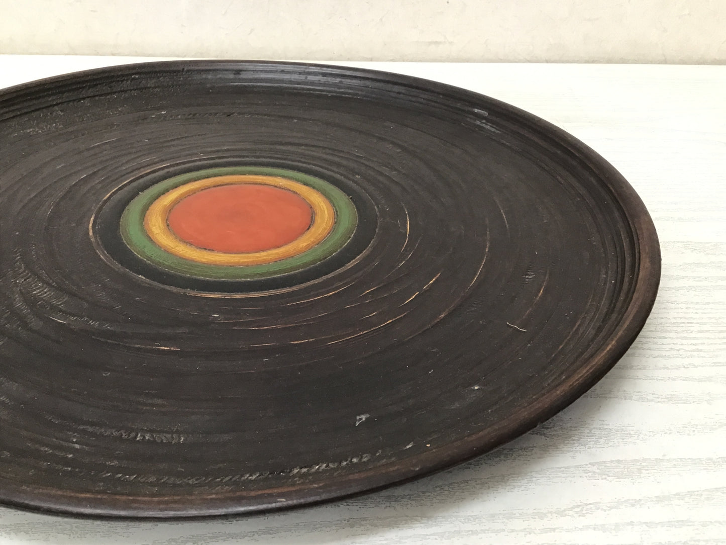 Y2645 TRAY Wooden OBON OZEN server Koma lacquerware Japan antique tableware