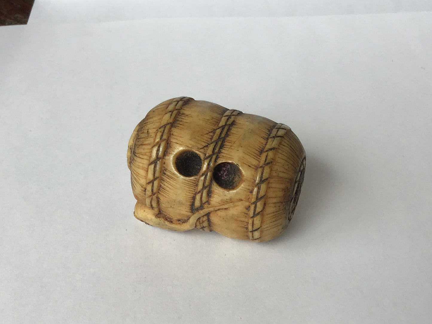 Y2690 NETSUKE Bales Mouse gimmick toggle Japanese Traditional Antique accessory